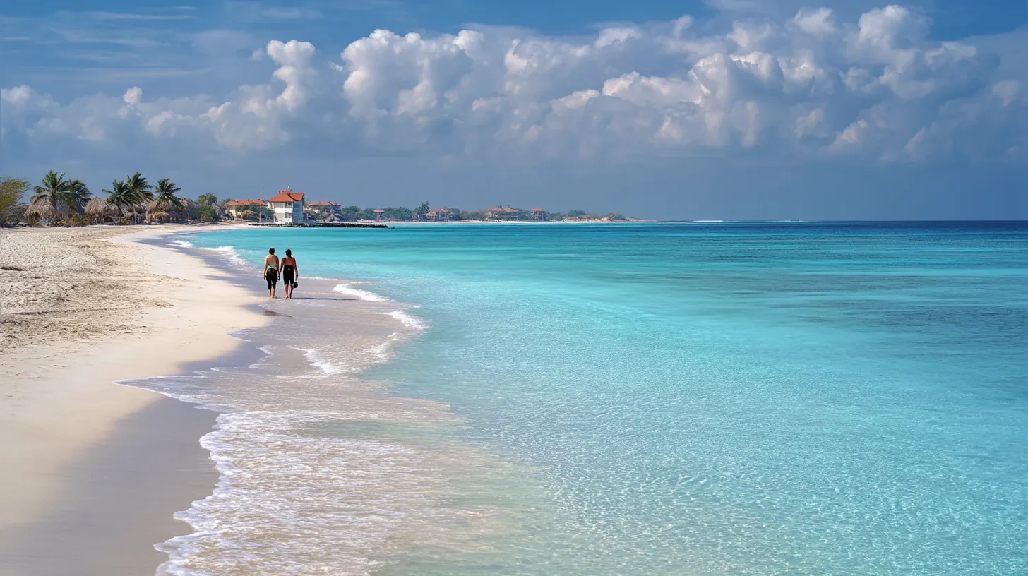 Eagle Beach Aruba with calm turquoise waters and peaceful resorts