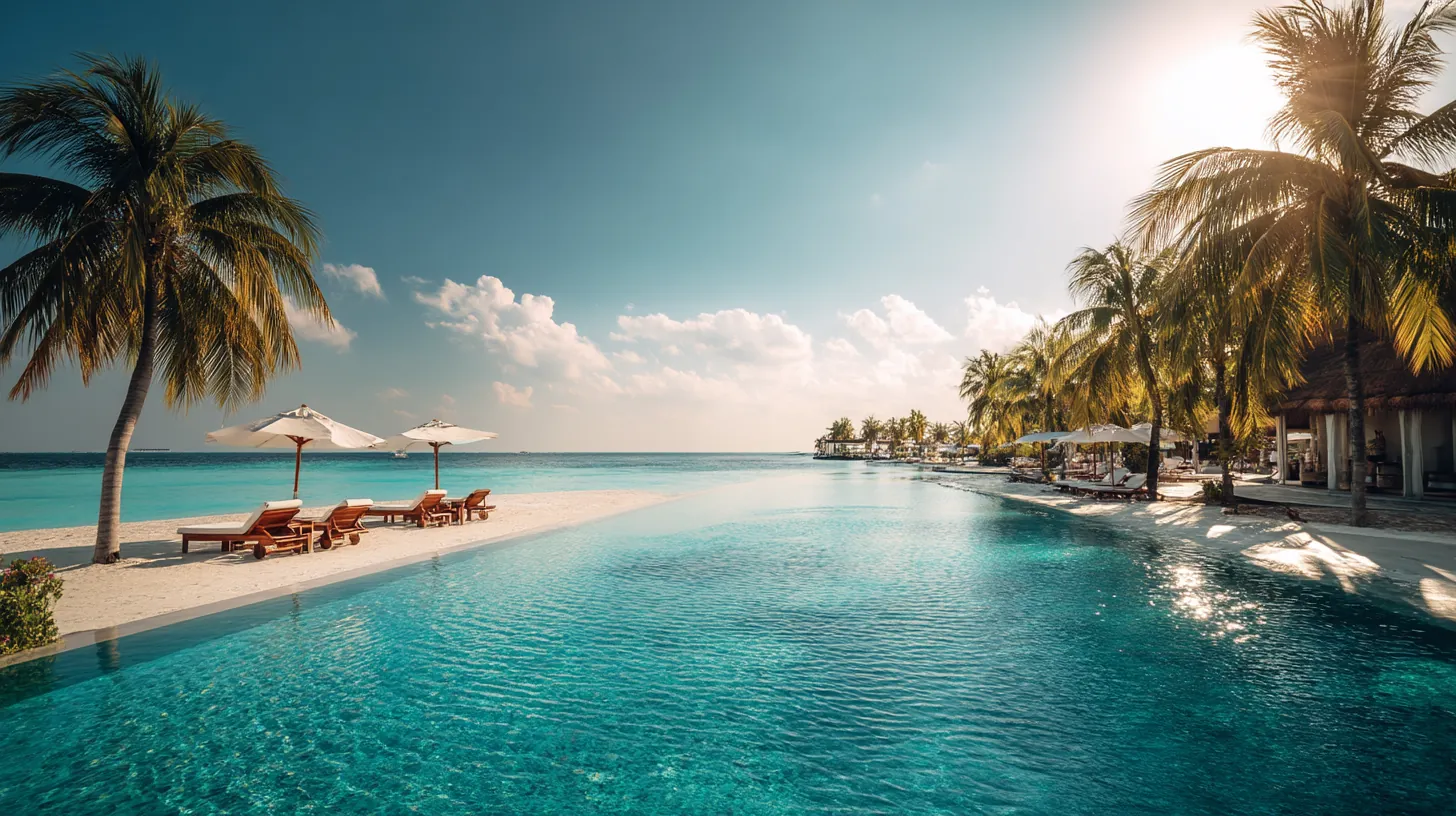 Luxury beachfront all inclusive resort – perfect example of an all inclusive vacation package by the sea